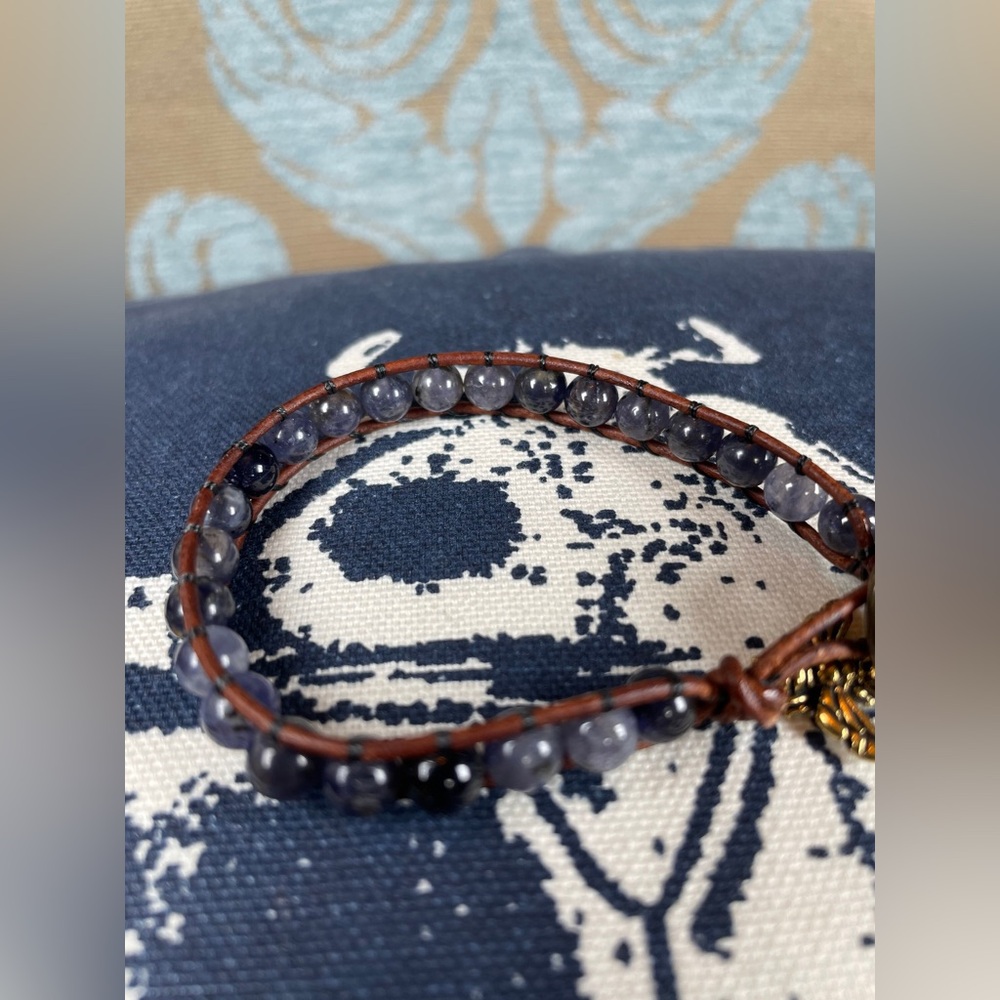 Stackable Iolite Beaded Bracelet - image 2